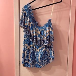 Anthropologie Tracy Reese one shoulder blouse